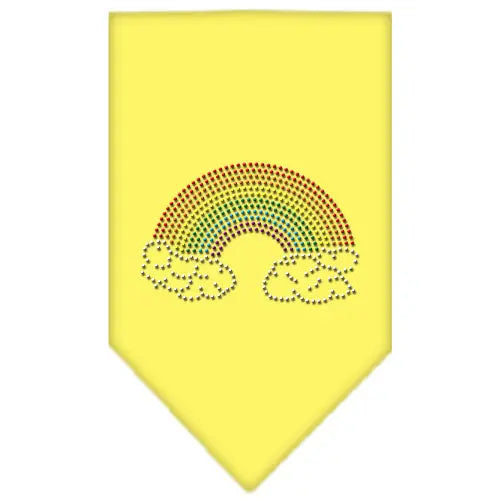 Rainbow Rhinestone Bandana Yellow Large Default Title