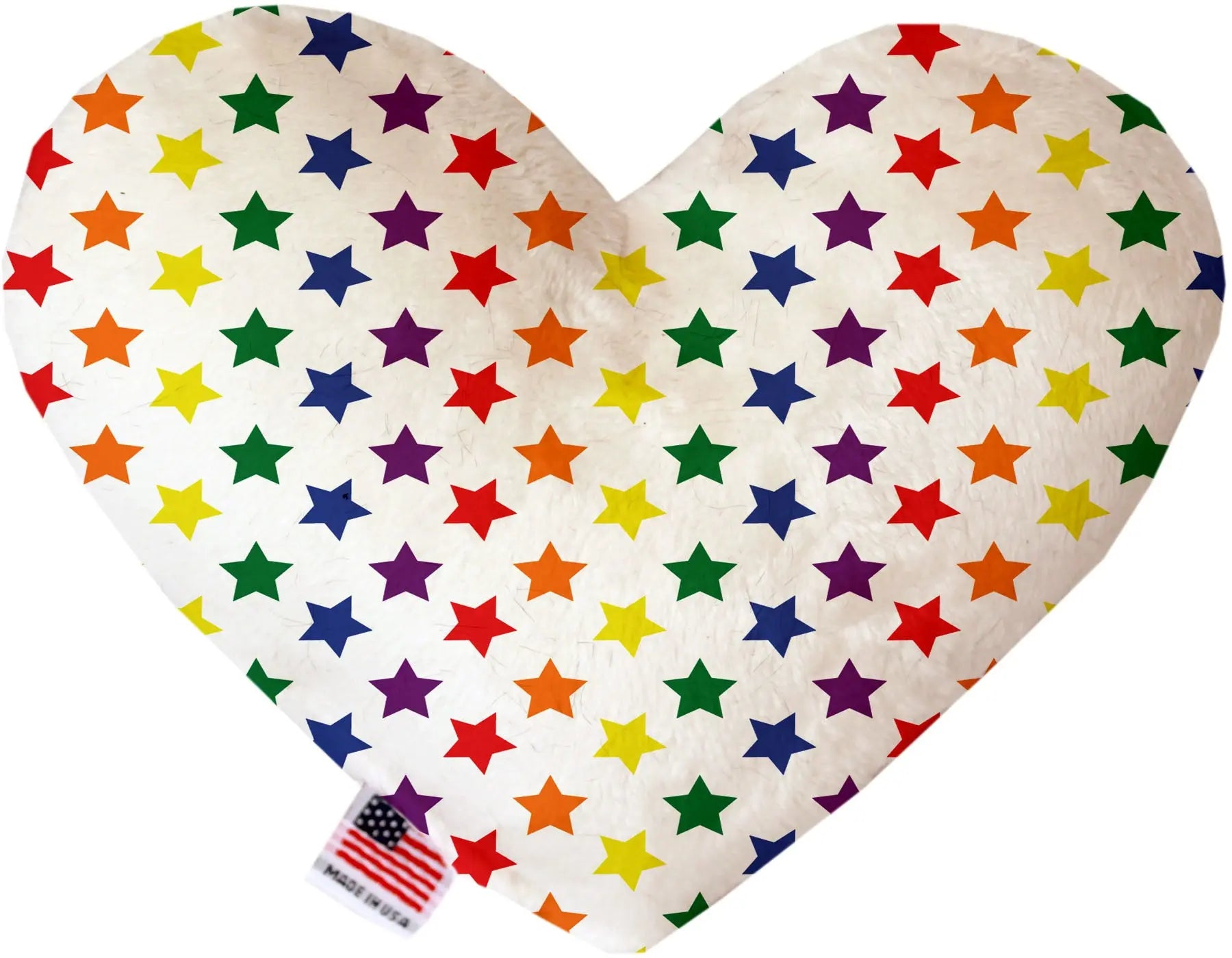 Rainbow Stars 6 Inch Heart Dog Toy Default Title