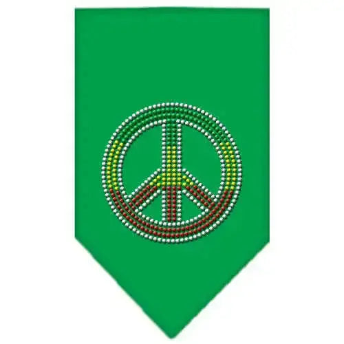 Rasta-Peace-Rhinestone-Bandana-Emerald-Green-Small-GreatEagleInc-319112911