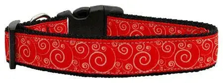 Red-And-White-Swirly-Nylon-Dog-Collar-Xs-GreatEagleInc-318524473