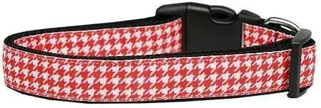 Red-Houndstooth-Nylon-Dog-Collar-Xl-GreatEagleInc-320013564