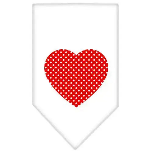 Red-Swiss-Dot-Heart-Screen-Print-Bandana-White-Large-GreatEagleInc-319215621