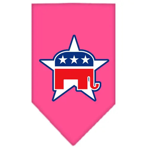 Republican Screen Print Bandana Bright Pink Small Default Title
