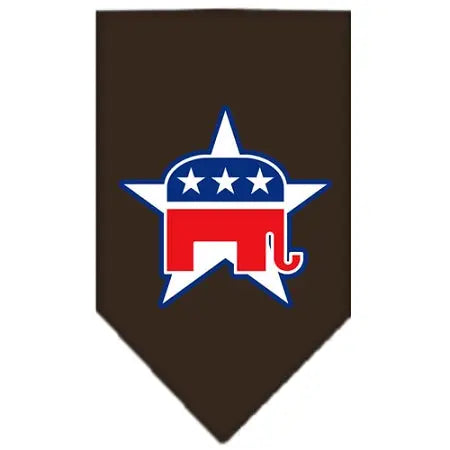 Republican Screen Print Bandana Cocoa Small Default Title