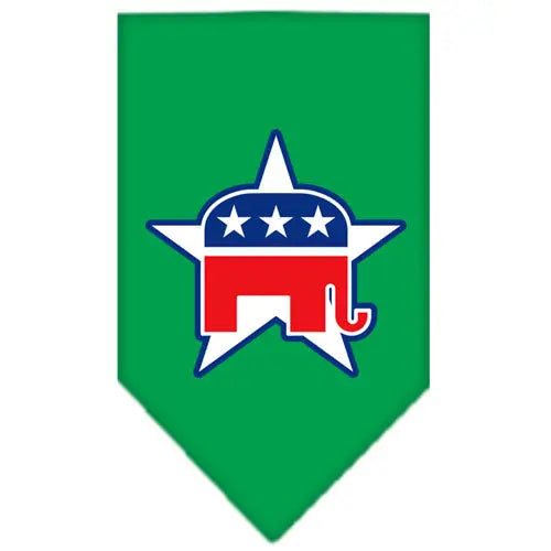 Republican Screen Print Bandana Emerald Green Small Default Title