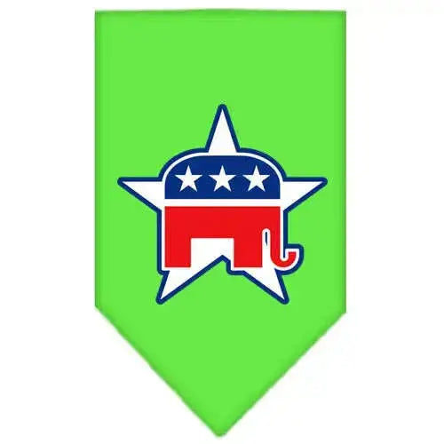 Republican-Screen-Print-Bandana-Lime-Green-Large-GreatEagleInc-319085581