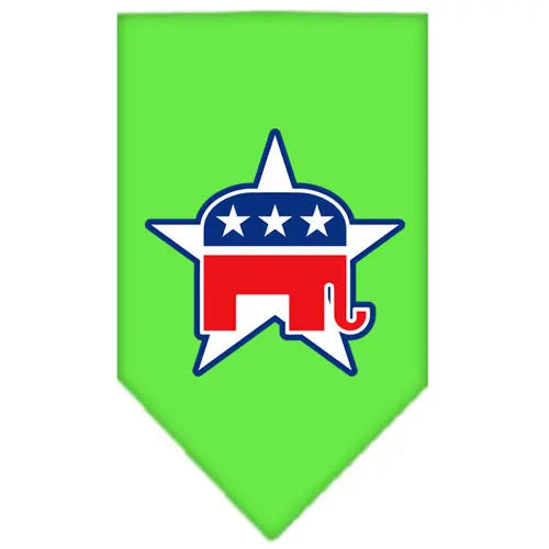 Republican Screen Print Bandana Lime Green Large Default Title