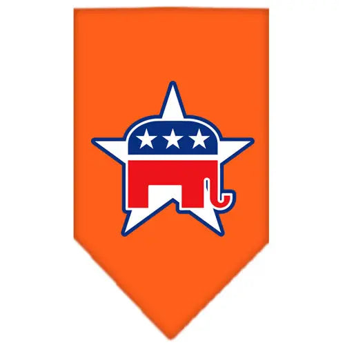 Republican Screen Print Bandana Orange Small Default Title