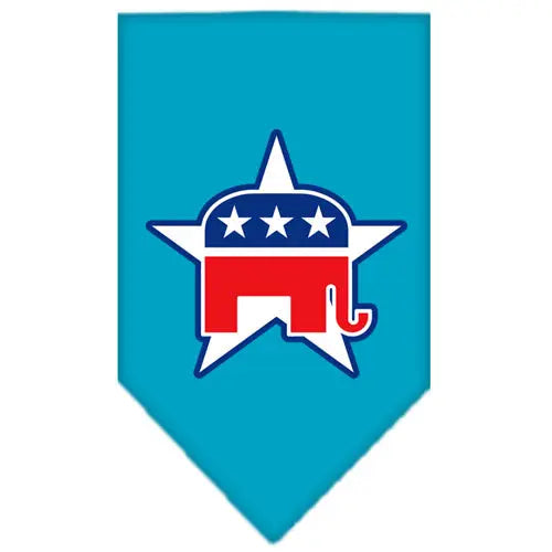 Republican Screen Print Bandana Turquoise Large Default Title