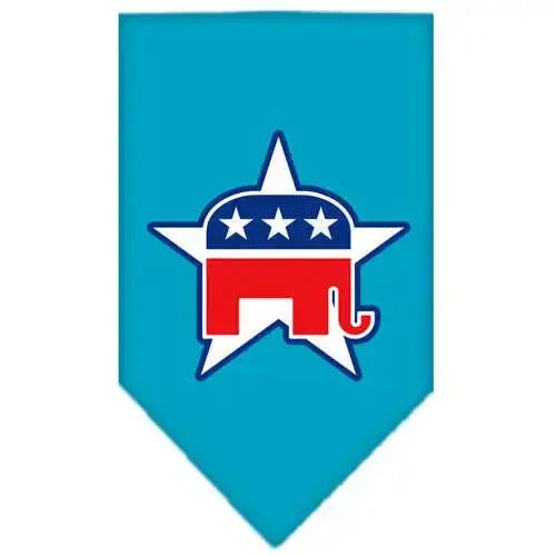 Republican-Screen-Print-Bandana-Turquoise-Small-GreatEagleInc-318948456