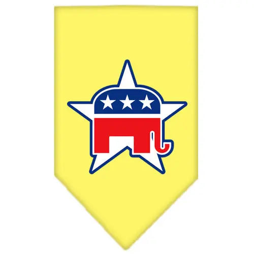 Republican Screen Print Bandana Yellow Small Default Title