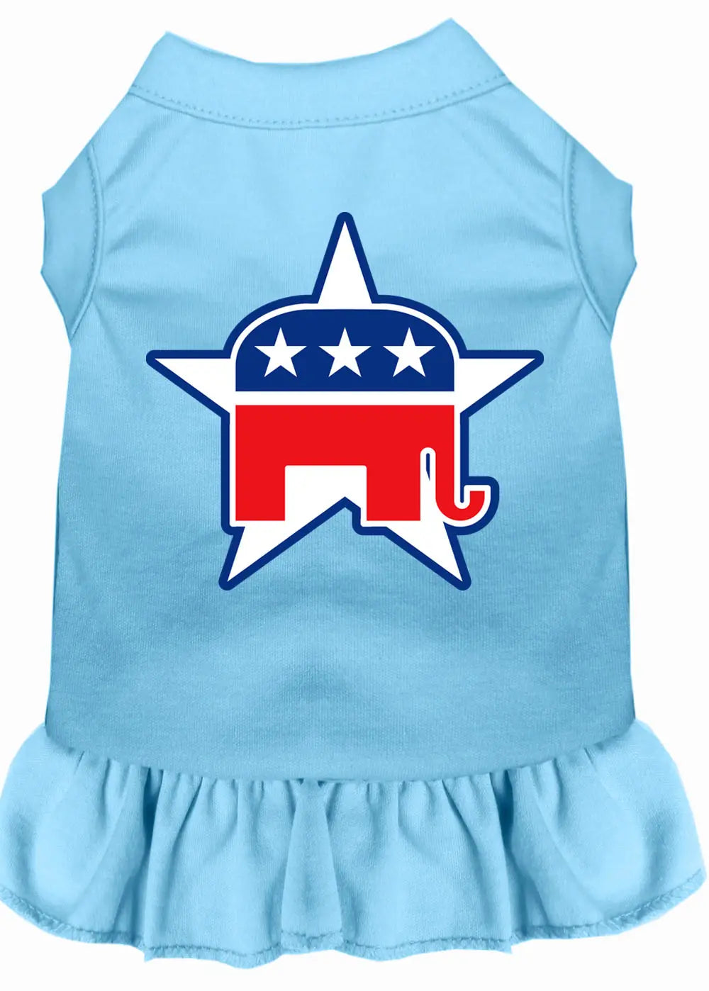 Republican Screen Print Dress Baby Blue Lg Default Title