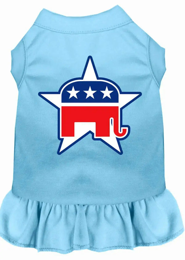 Republican-Screen-Print-Dress-Baby-Blue-Med-GreatEagleInc-318746717