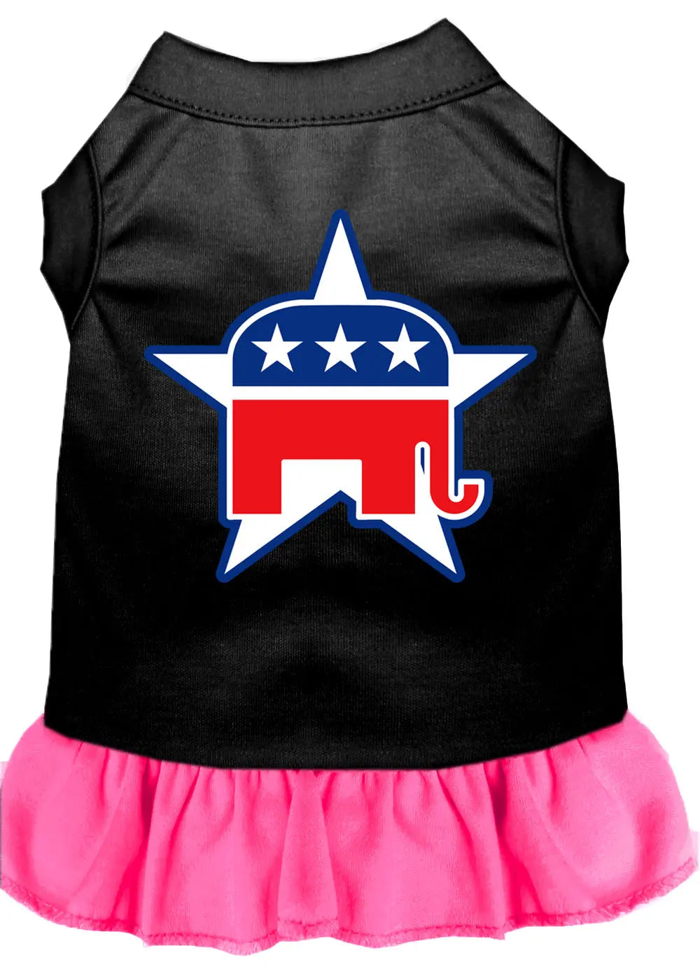 Republican Screen Print Dress Black With Bright Pink Xxxl Default Title