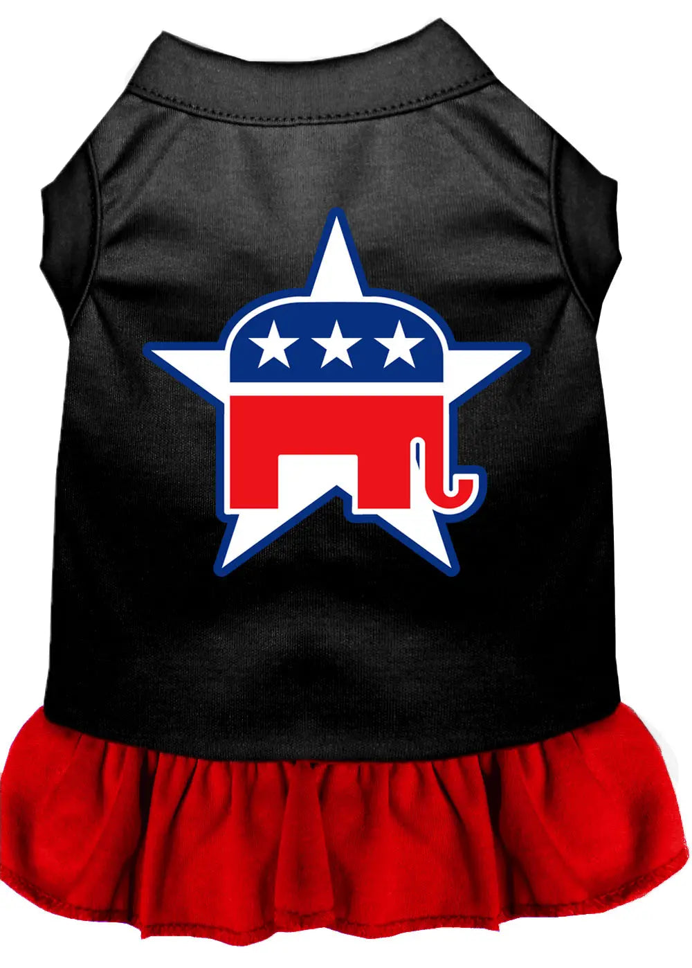 Republican Screen Print Dress Black With Red Sm Default Title