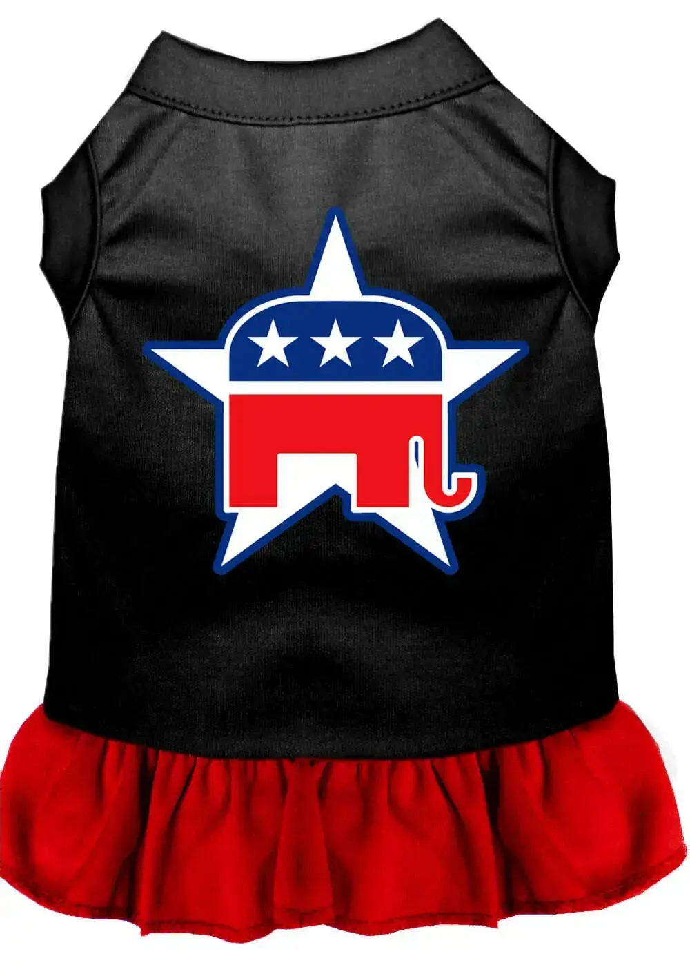 Republican-Screen-Print-Dress-Black-With-Red-Sm-GreatEagleInc-318869566