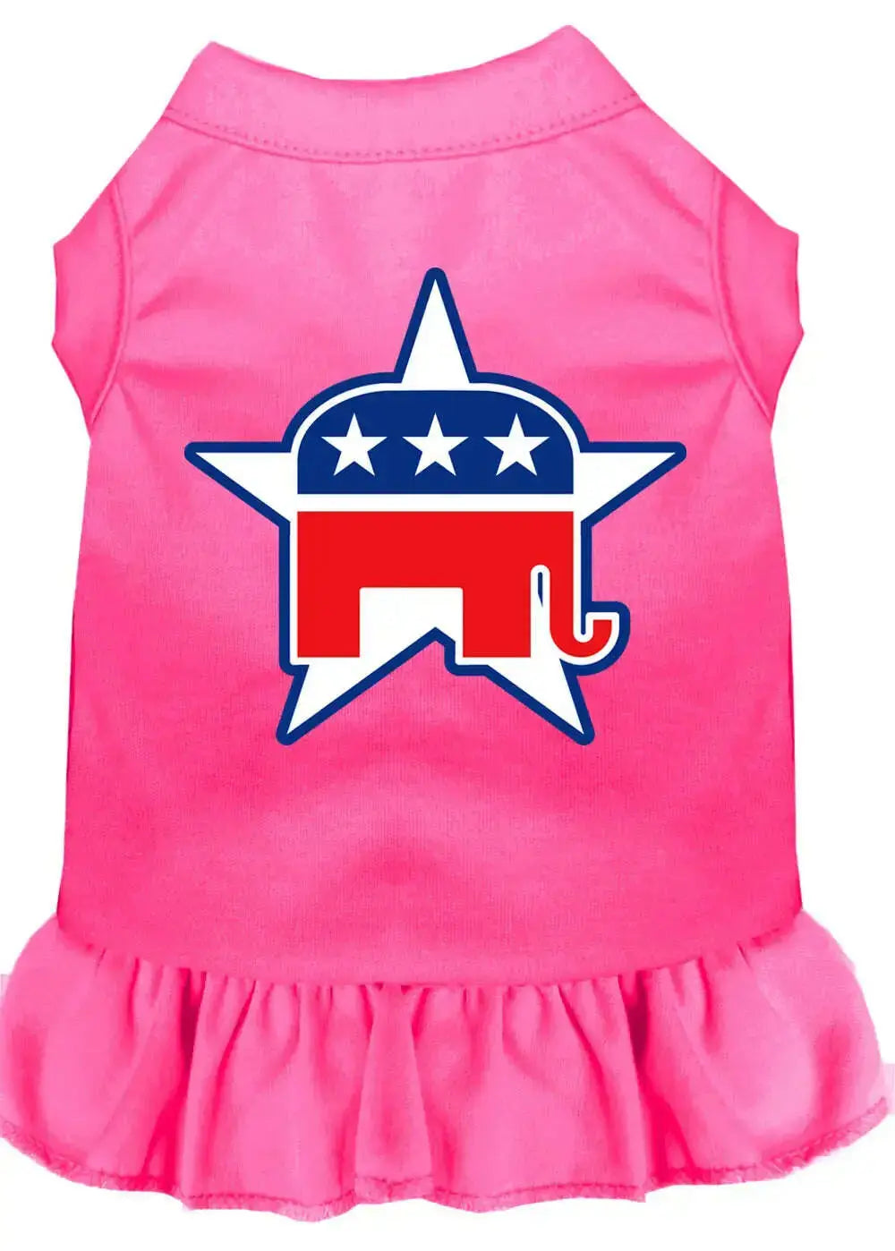Republican-Screen-Print-Dress-Bright-Pink-Med-GreatEagleInc-318869350