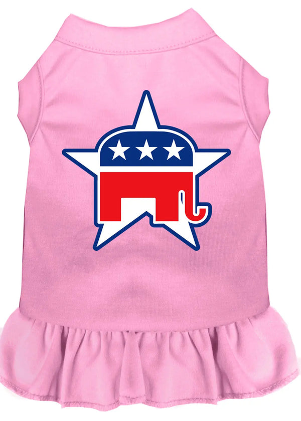 Republican Screen Print Dress Light Pink Xxxl Default Title
