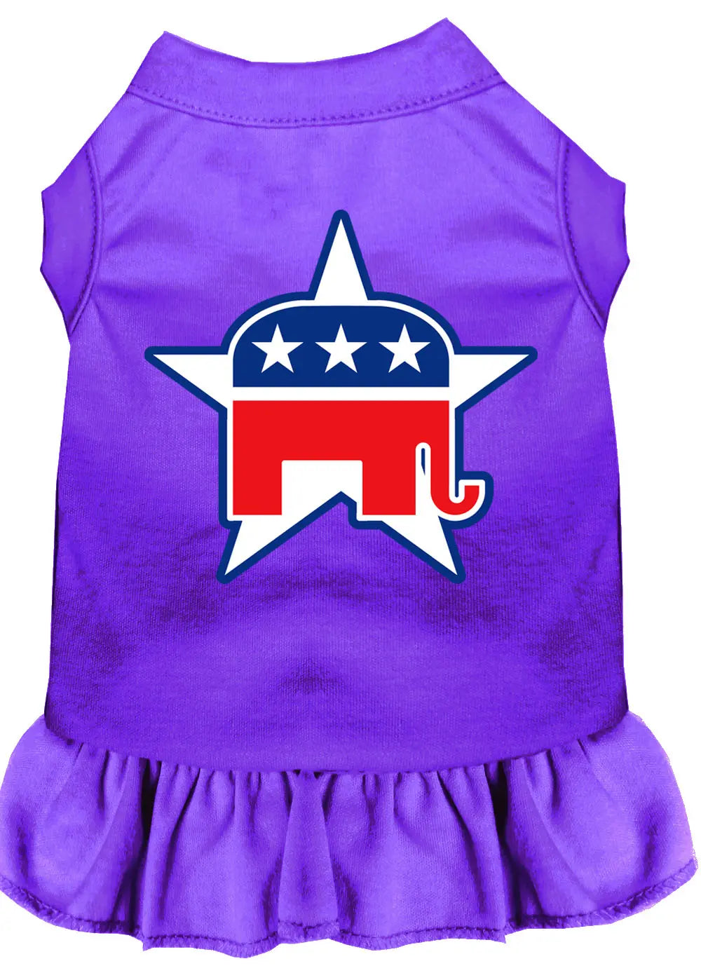 Republican Screen Print Dress Purple Lg Default Title