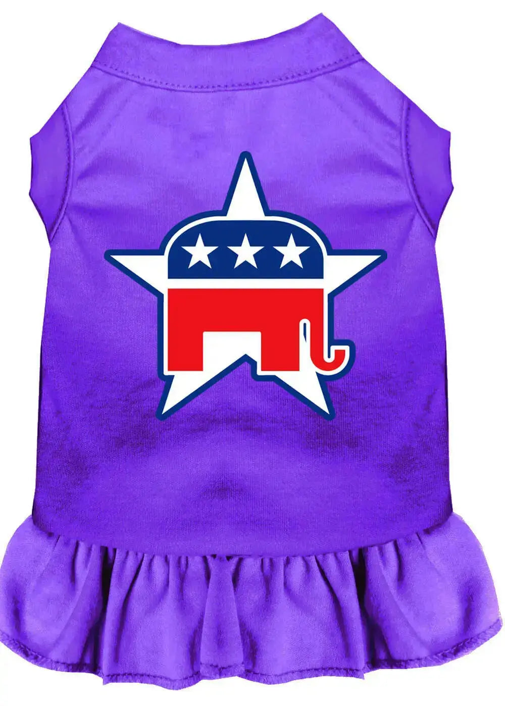 Republican-Screen-Print-Dress-Purple-Xxl-GreatEagleInc-318621156