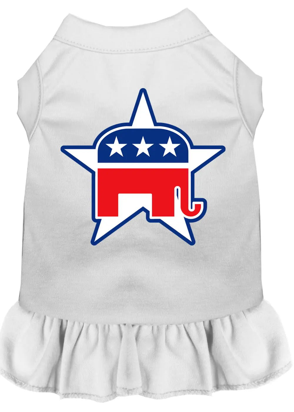 Republican Screen Print Dress White 4x (22) Default Title