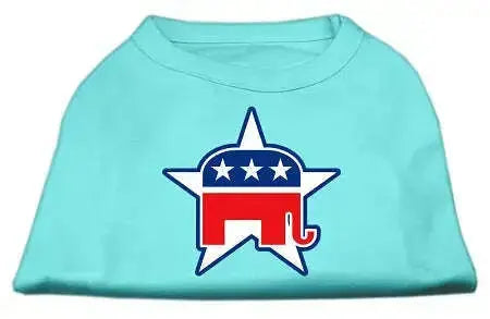 Republican-Screen-Print-Shirts-Aqua-L-GreatEagleInc-319009494