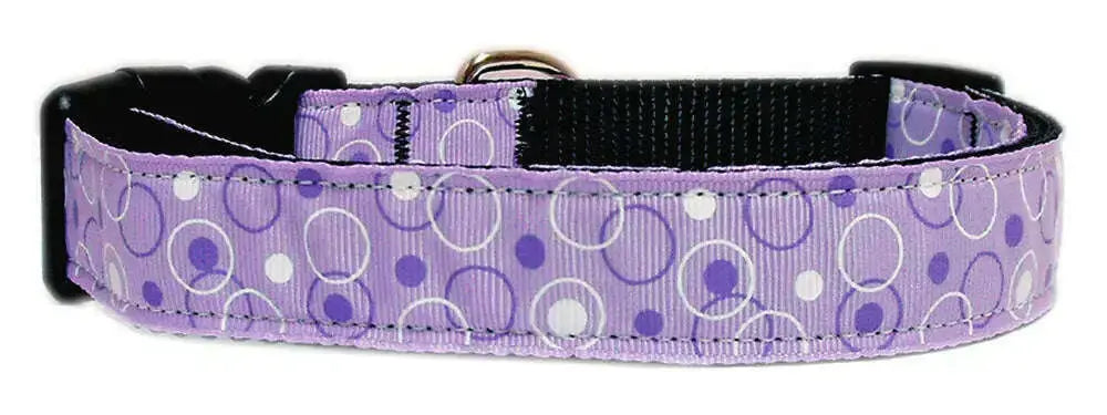 Retro-Nylon-Ribbon-Collar-Lavender-Medium-GreatEagleInc-333778596