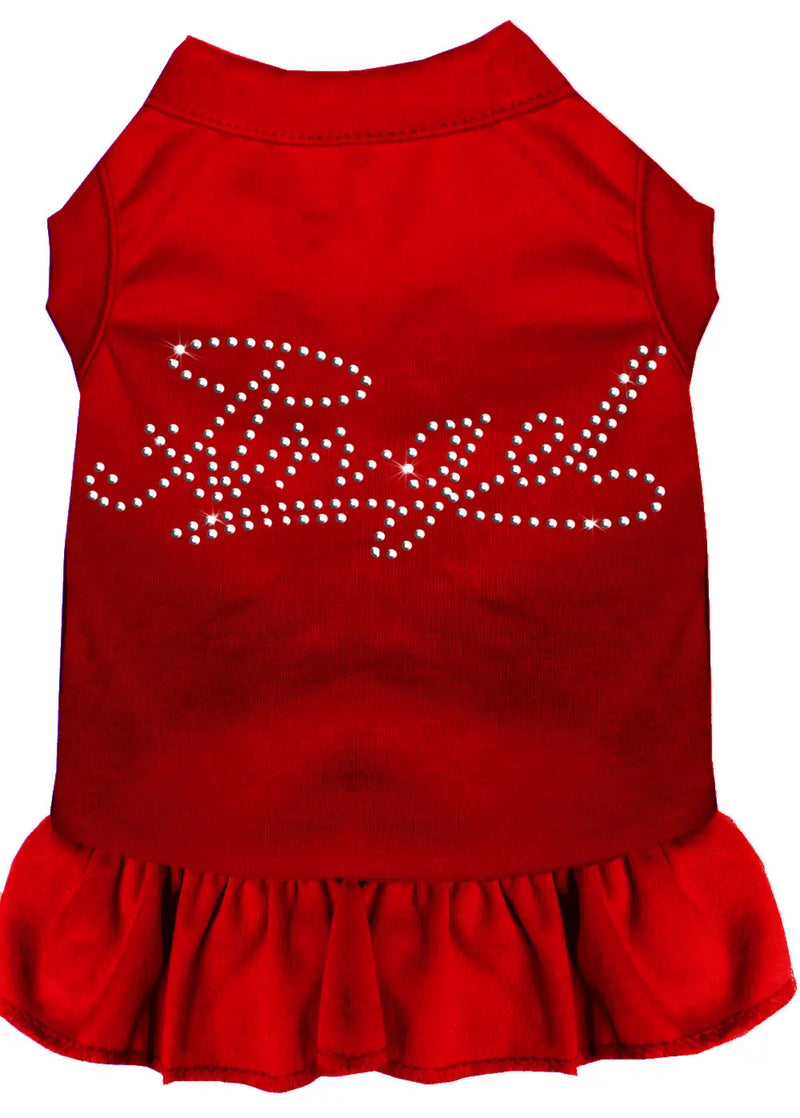 Rhinestone Angel Dress Red Xs Default Title