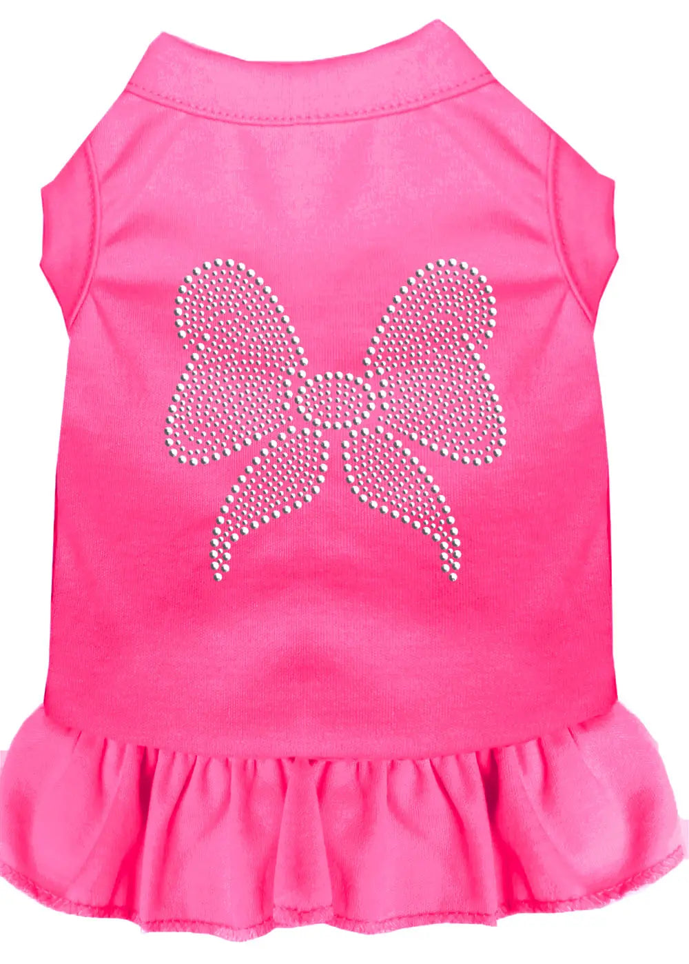 Rhinestone Bow Dress Bright Pink Xxl Default Title