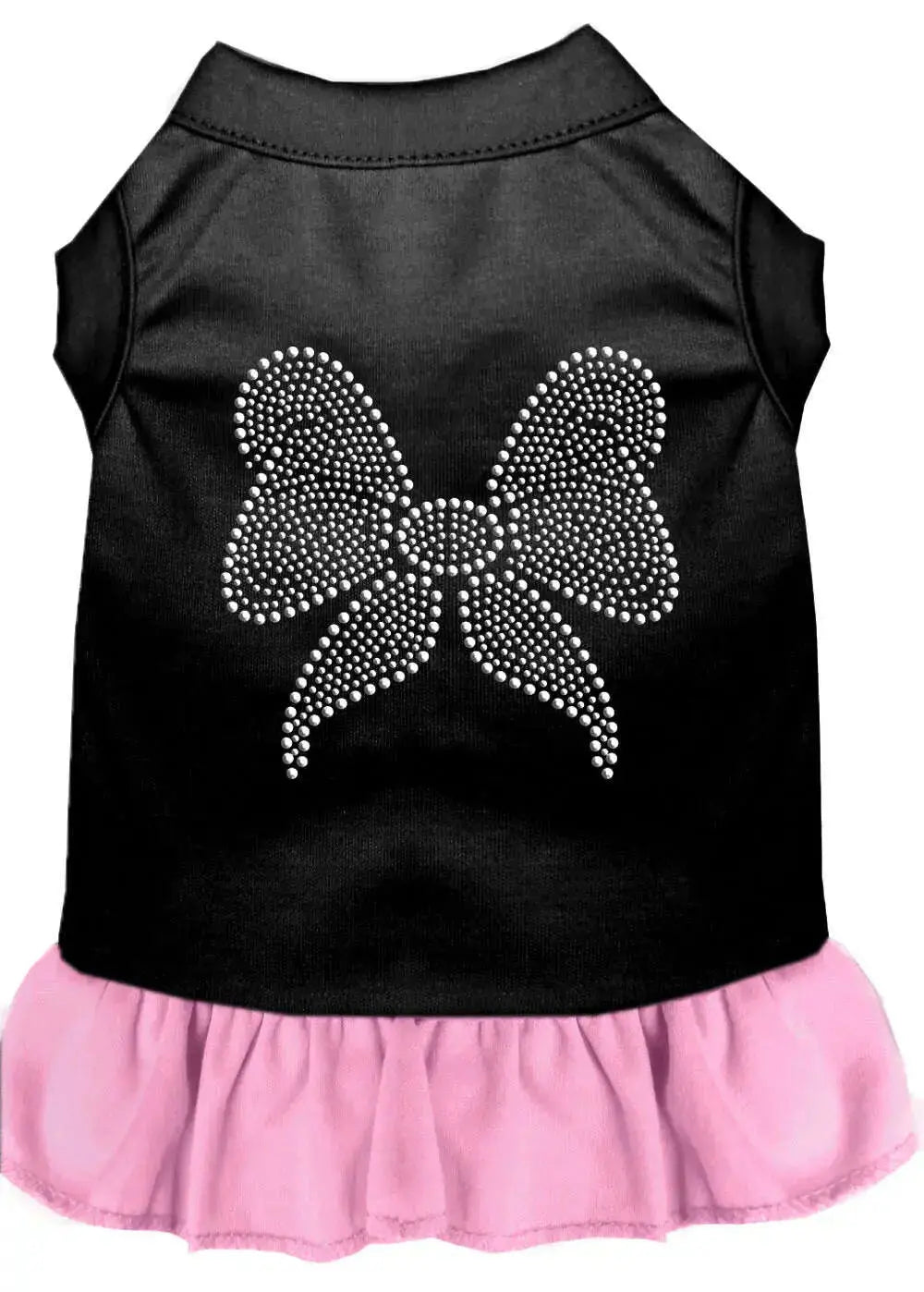 Rhinestone-Bow-Dresses-Black-With-Light-Pink-Xxxl-GreatEagleInc-333597912