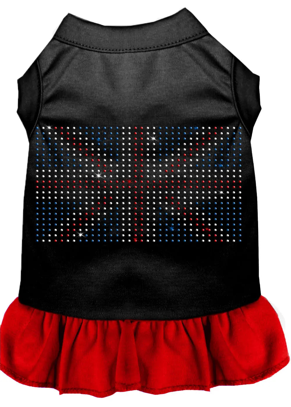 Rhinestone British Flag Dress Black With Red Xs Default Title