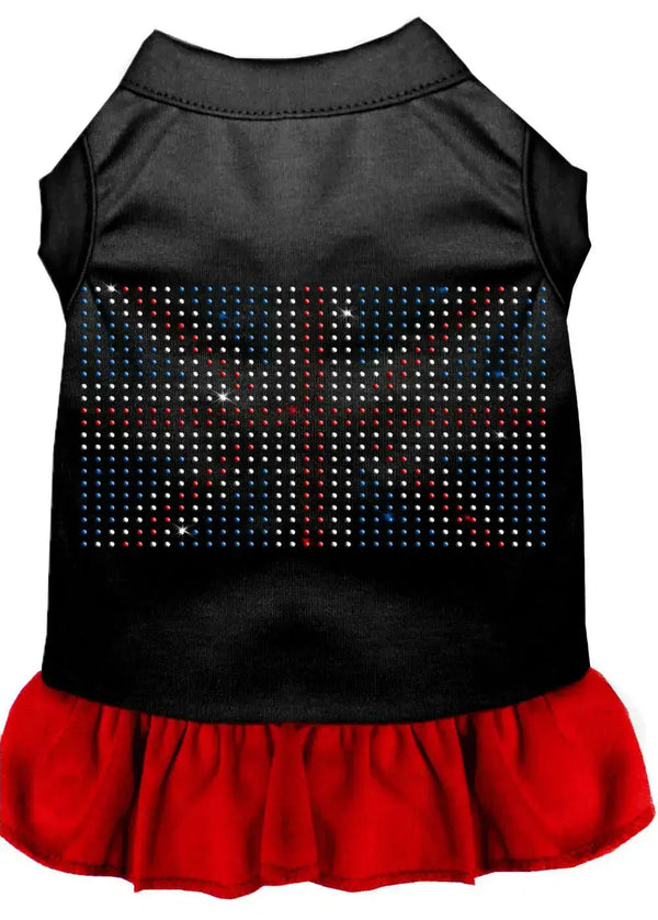Rhinestone-British-Flag-Dress-Black-With-Red-Xxl-GreatEagleInc-333592451