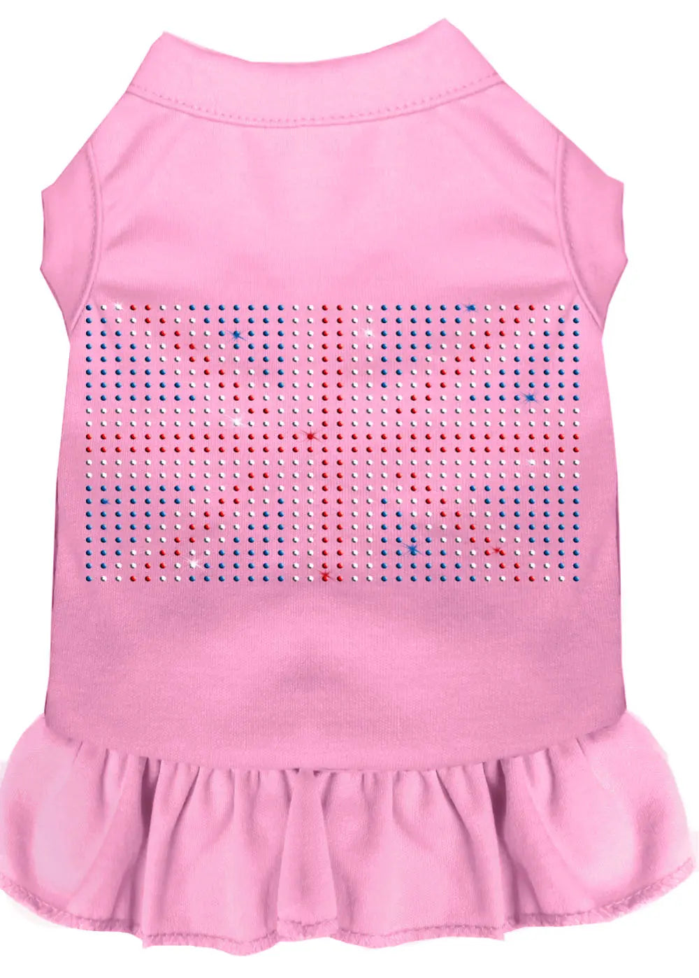 Rhinestone British Flag Dress Light Pink Xl Default Title