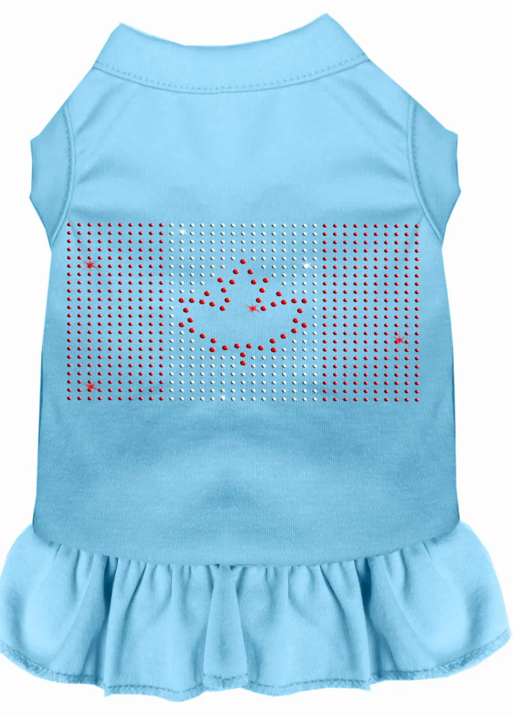 Rhinestone Canadian Flag Dress Baby Blue Xs Default Title