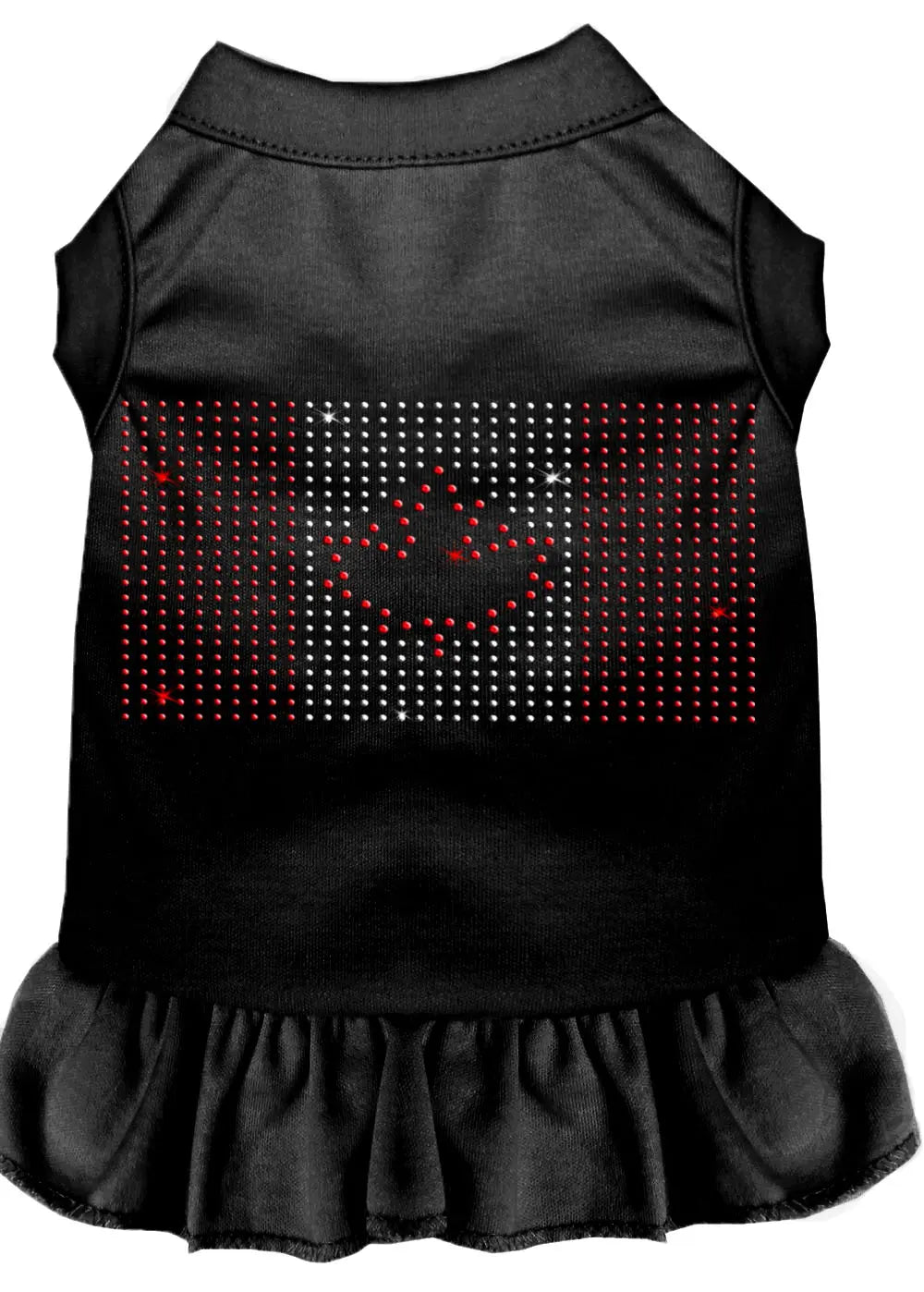 Rhinestone Canadian Flag Dress Black Lg Default Title