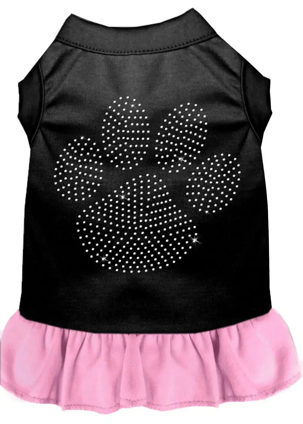Rhinestone-Clear-Paw-Dress-Black-With-Light-Pink-Sm-GreatEagleInc-318610422