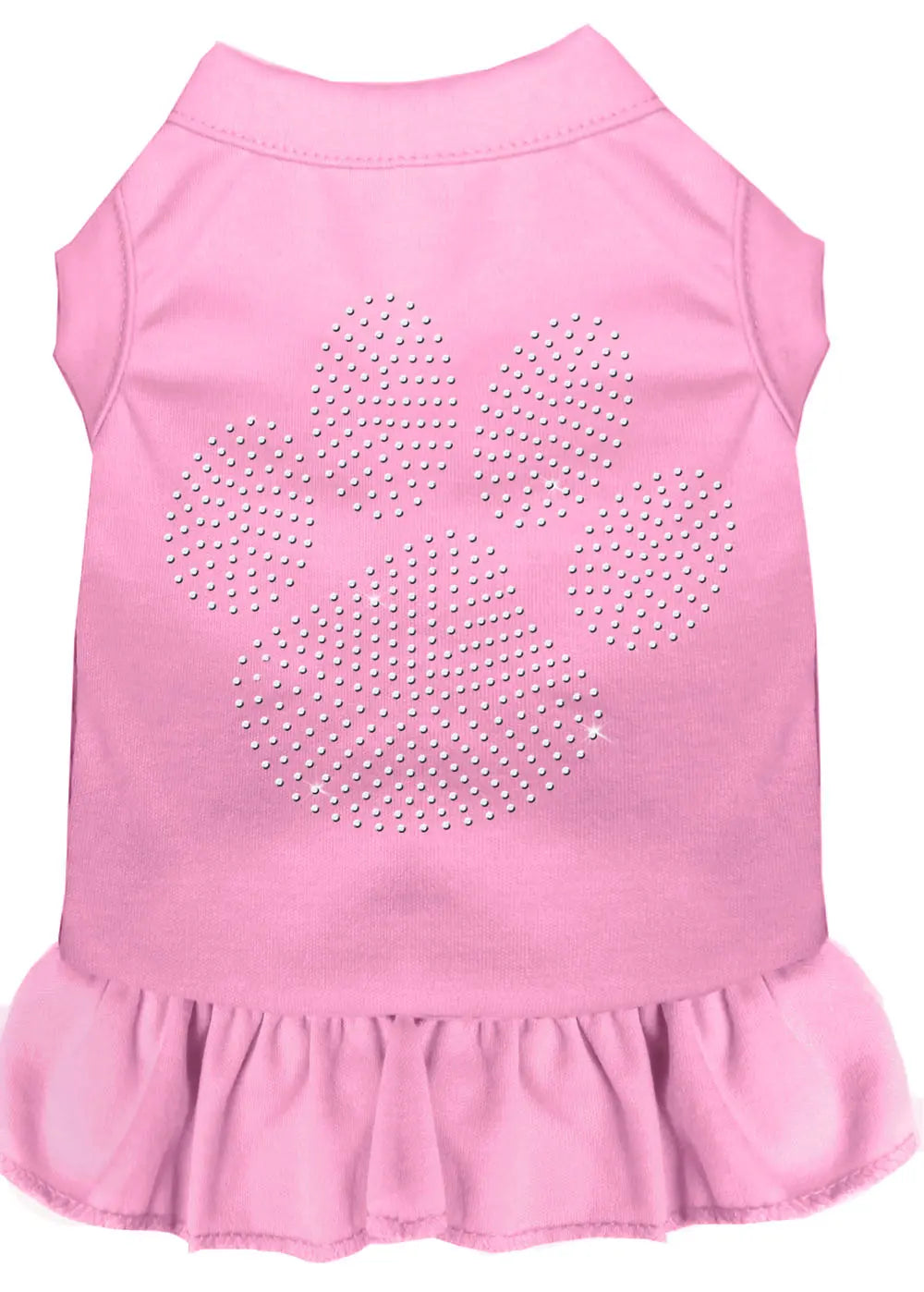 Rhinestone Clear Paw Dress Light Pink Med Default Title