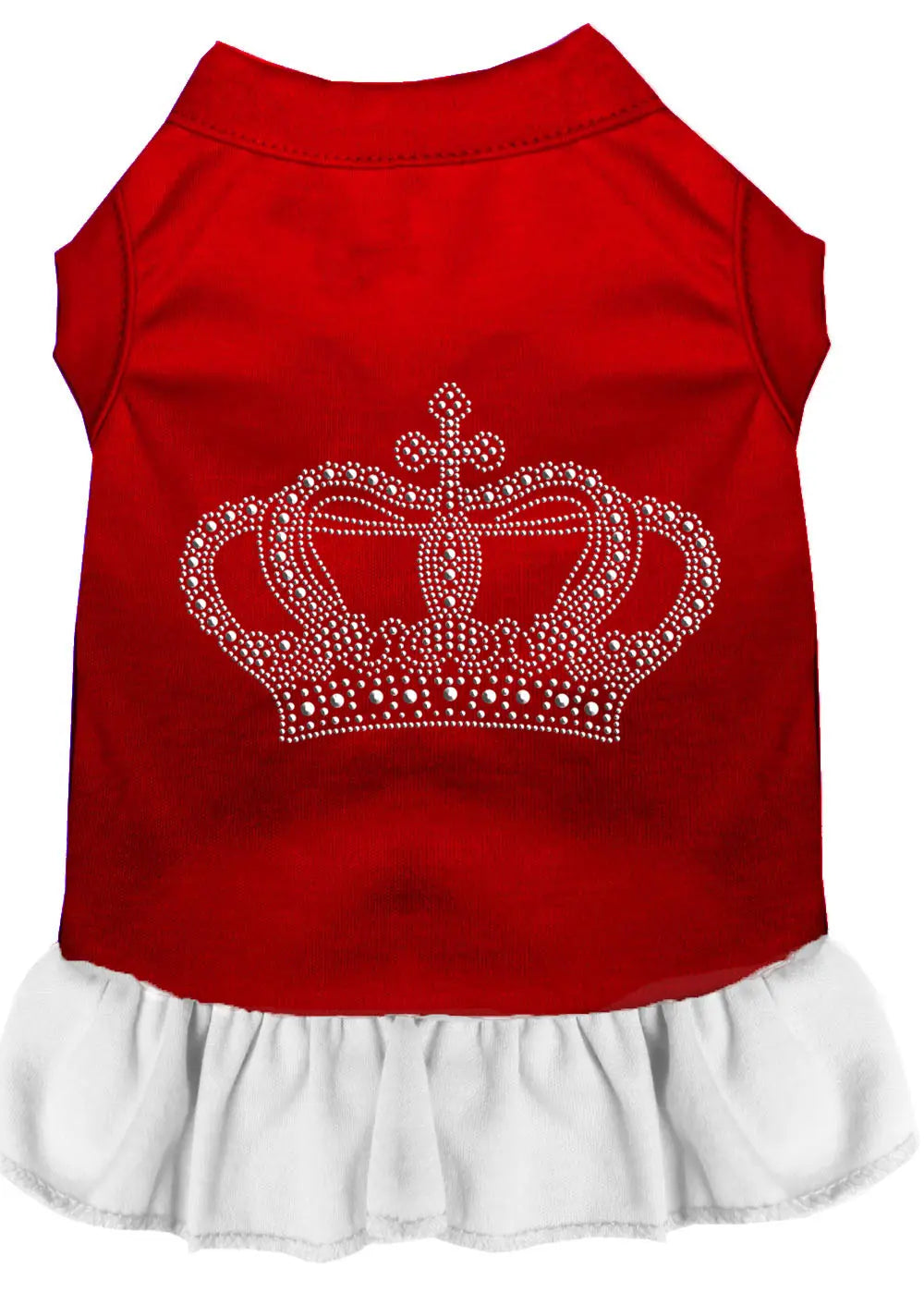 Rhinestone Crown Dress Red With White Xxxl Default Title