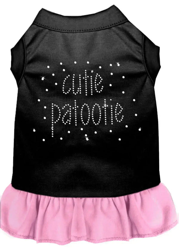 Rhinestone-Cutie-Patootie-Dress-Black-With-Light-Pink-Xs-GreatEagleInc-333582373