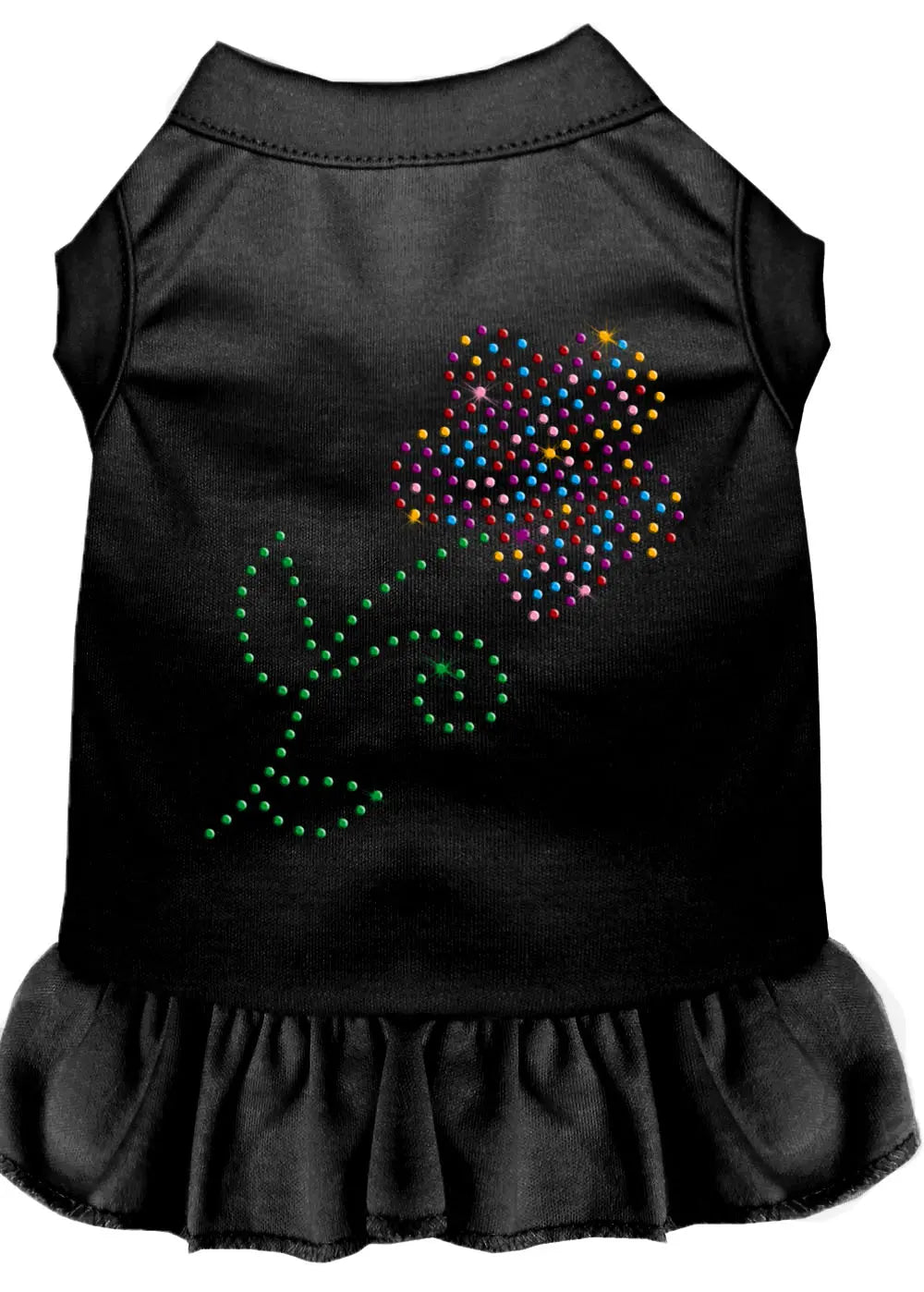Rhinestone Multi Flower Dress Black Sm Default Title
