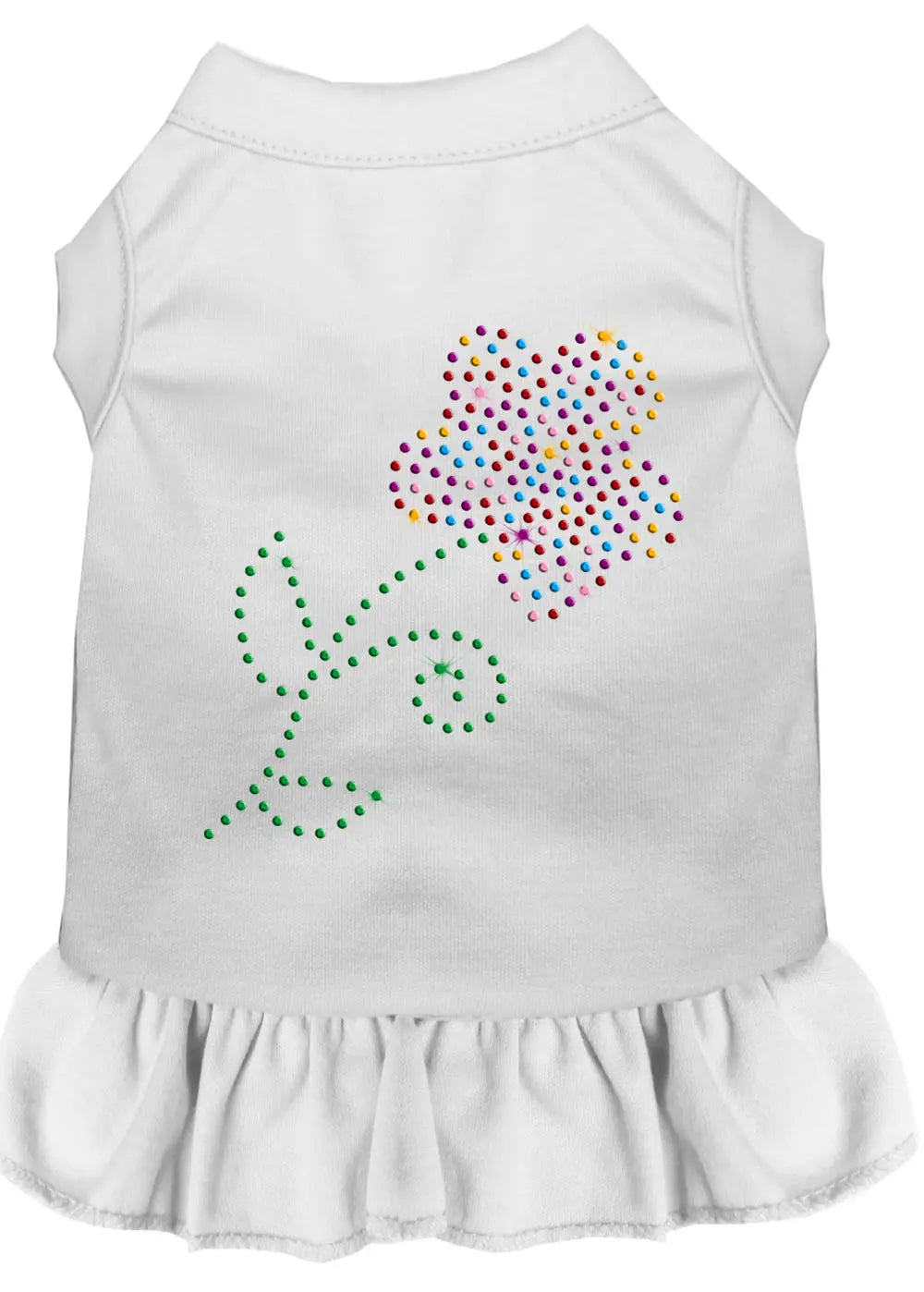 Rhinestone Multi Flower Dress White Xs Default Title