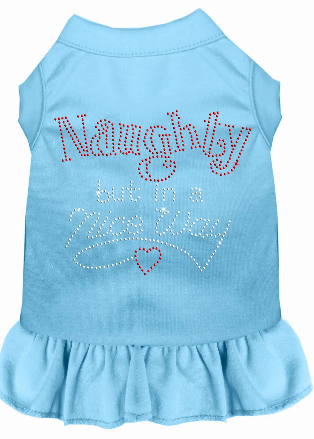 Rhinestone Naughty But In A Nice Way Dress Baby Blue Xxl Default Title