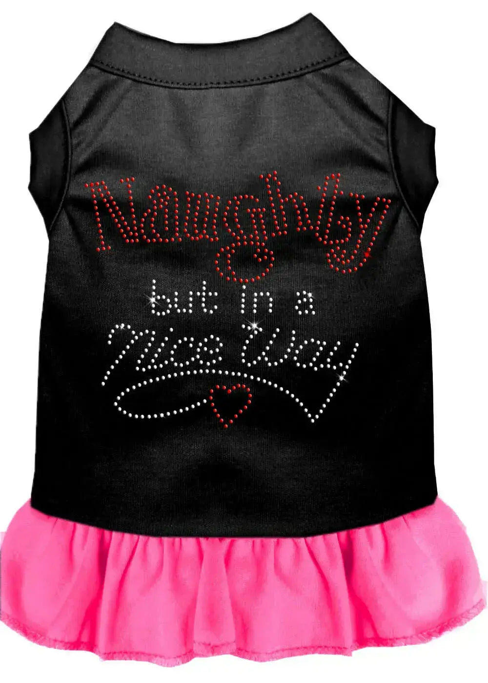 Rhinestone-Naughty-But-In-A-Nice-Way-Dress-Black-With-Bright-Pink-Lg-GreatEagleInc-318738251