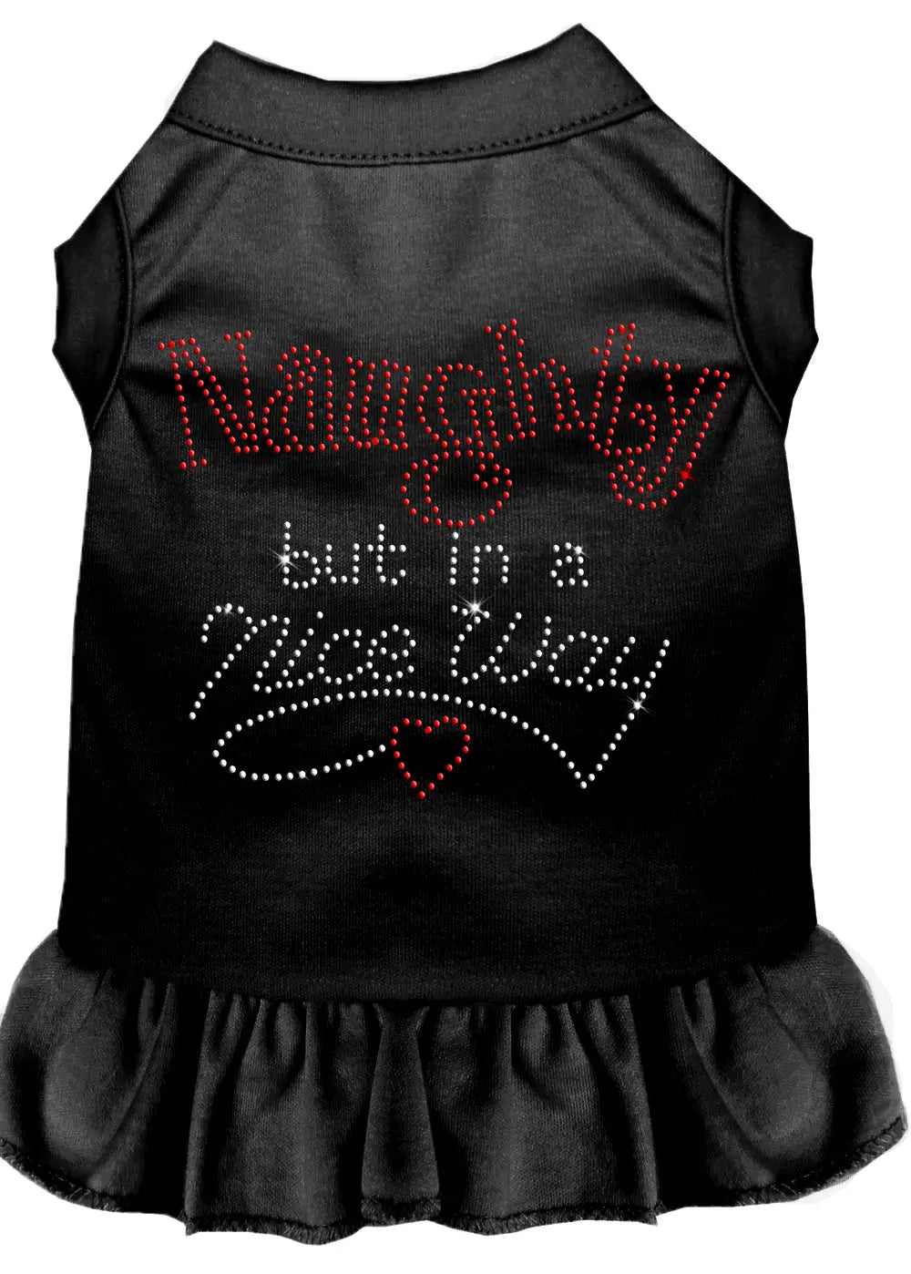 Rhinestone Naughty But In A Nice Way Dress Black Xxxl Default Title