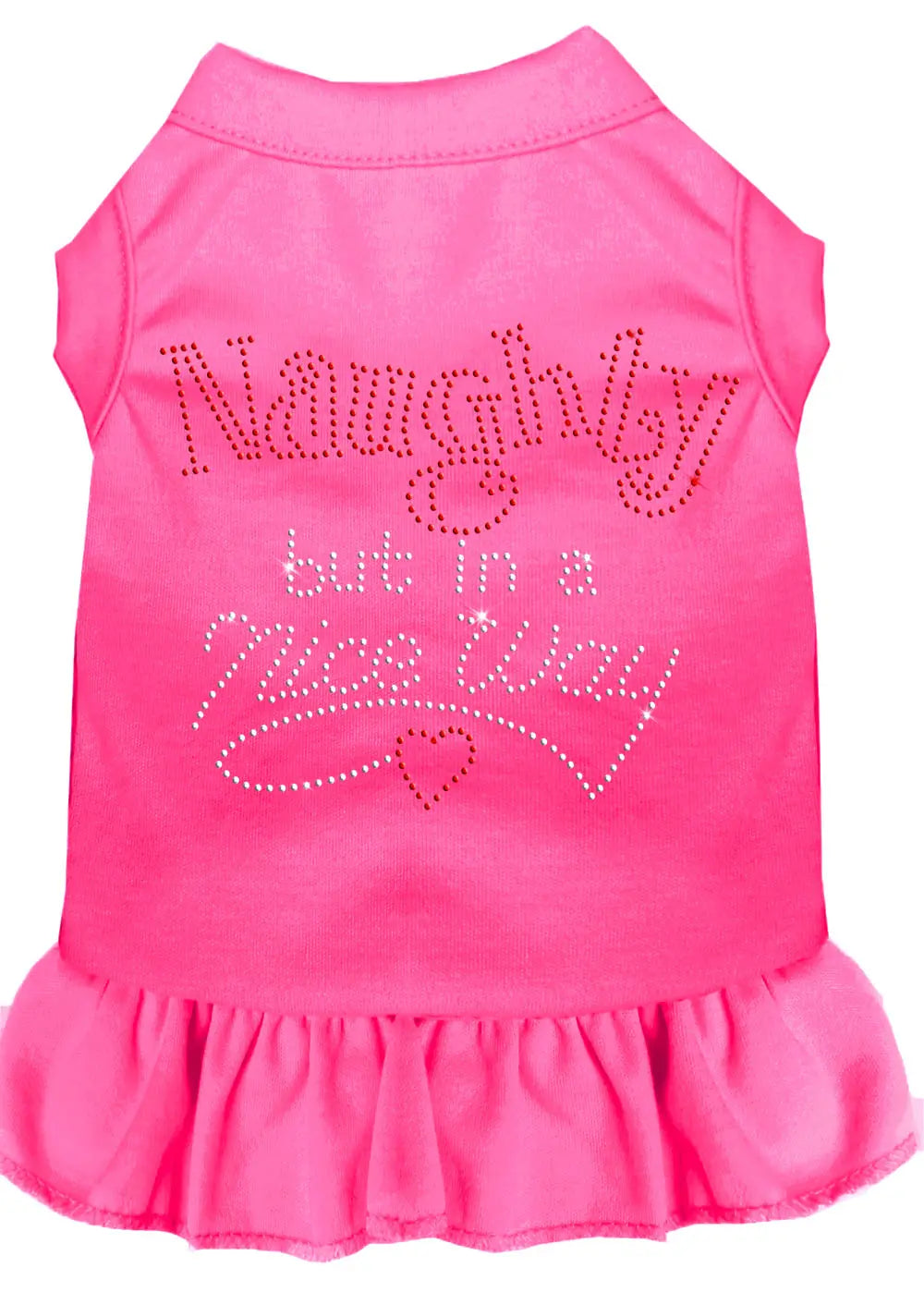 Rhinestone Naughty But In A Nice Way Dress Bright Pink Med Default Title