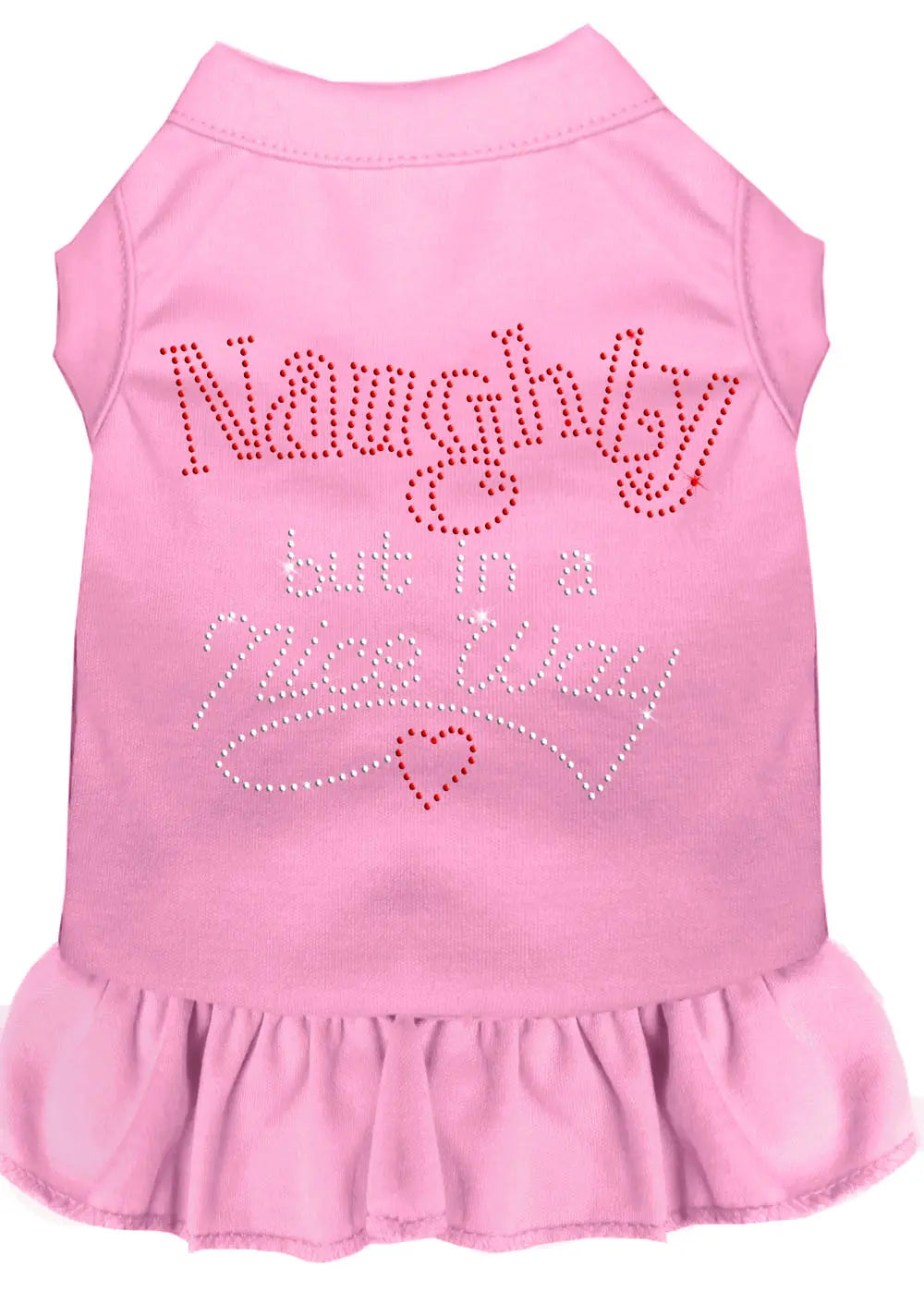 Rhinestone Naughty But In A Nice Way Dress Light Pink Xl Default Title