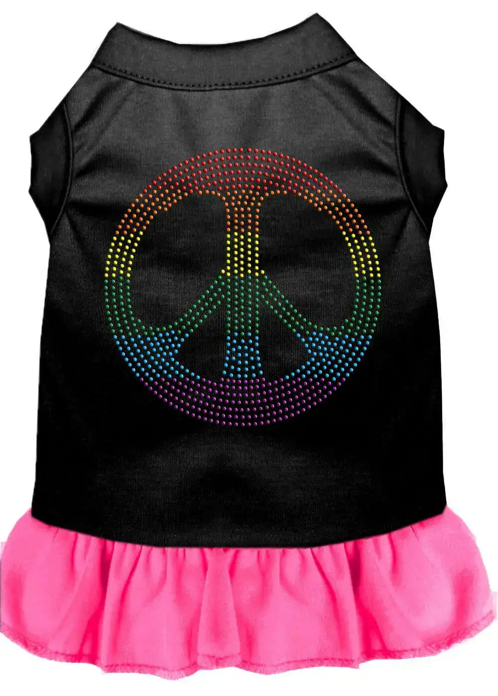 Rhinestone-Rainbow-Peace-Dress-Black-With-Bright-Pink-Xxl-GreatEagleInc-320236880