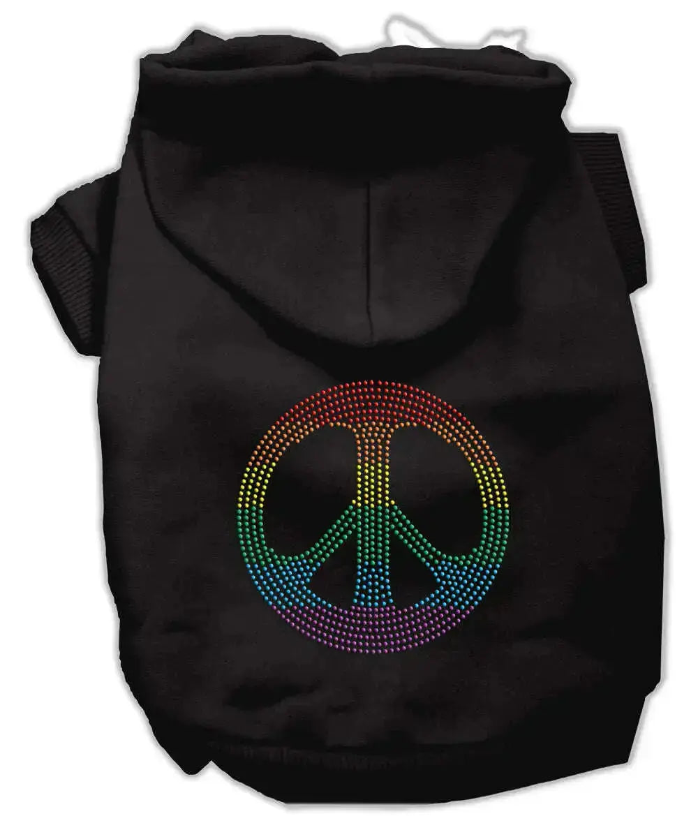 Rhinestone-Rainbow-Peace-Sign-Hoodies-Black-Xxl-GreatEagleInc-333638152