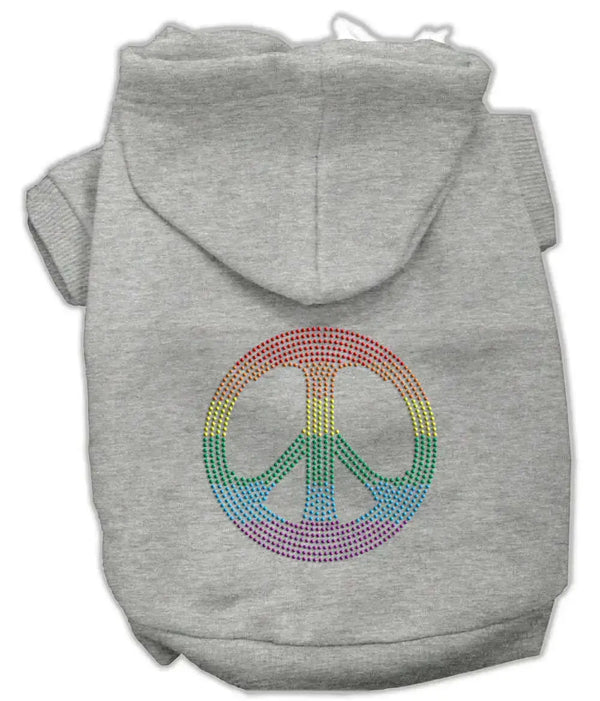 Rhinestone-Rainbow-Peace-Sign-Hoodies-Grey-S-GreatEagleInc-333753115