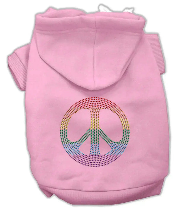 Rhinestone-Rainbow-Peace-Sign-Hoodies-Pink-Xl-GreatEagleInc-333638853